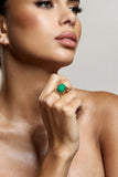 Caspian Green Pendant Adjustable Ring