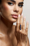 Cerys Blue Stacked Statement Ring