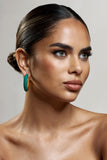 Sigma Green Chunky Hoop Earrings
