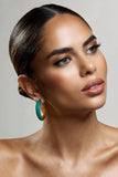 Sigma Green Chunky Hoop Earrings