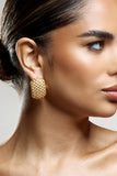 Jonas Gold Quilted Earrings