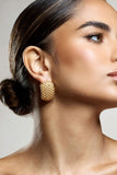 Jonas Gold Quilted Earrings