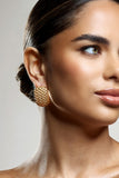 Jonas Gold Quilted Earrings
