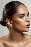 Rosita Purple Diamante Tassel Earrings