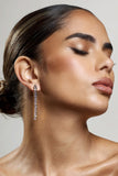 Rosita Purple Diamante Tassel Earrings