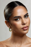 Rylie Emerald Hoop Earrings