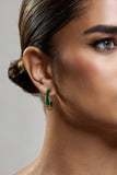 Rylie Emerald Hoop Earrings