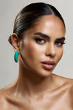 Lavern Green Chunky Hoop Earrings
