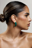Lavern Green Chunky Hoop Earrings