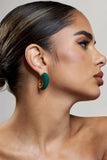 Lavern Green Chunky Hoop Earrings