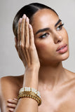 The Sum Of Us Gold Beaded Bracelet Stack