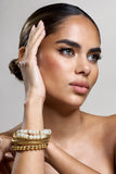 The Sum Of Us Gold Beaded Bracelet Stack