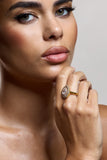 Trance Gold Pear Diamante Ring