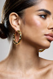 Lucid Gold Chunky Twist Hoop Earrings