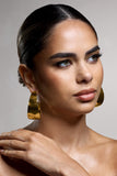 Splendor Gold Textured Chunky Hoop Earrings