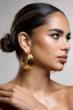 Splendor Gold Textured Chunky Hoop Earrings