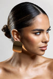 Jasper Gold Rectangle Statement Earrings