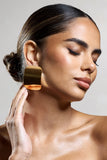 Jasper Gold Rectangle Statement Earrings