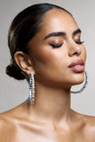 Kassandra Silver Diamante Hoop Earrings