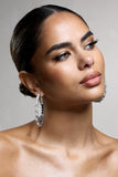 Winter Silver Diamante & Pearl Hoop Earrings
