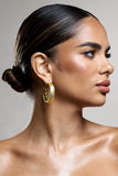 Portal Gold Textured Chunky Hoop Earrings