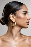 Portal Gold Textured Chunky Hoop Earrings