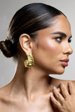Quinlan Gold Textured Chunky Hoop Earrings
