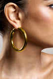 Logan Gold Chunky Hoop Earrings