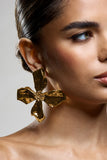 Zinna Gold Flower Statement Earrings