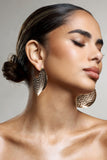 Iman Gold Hammered Disc Earrings