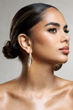 Iman Gold Hammered Disc Earrings