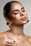 Natalya Gold Chunky Hoop Earrings