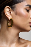 Natalya Gold Chunky Hoop Earrings