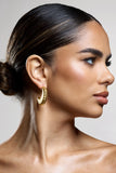 Eclat Gold Ribbed Dangle Earrings