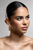 Greta Gold Twisted Hoop Earrings