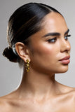 Greta Gold Twisted Hoop Earrings