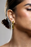 Greta Gold Twisted Hoop Earrings