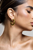 Greta Gold Twisted Hoop Earrings