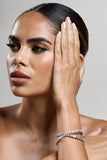 Glance Silver Diamante Layered Bracelet