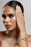 Glance Silver Diamante Layered Bracelet