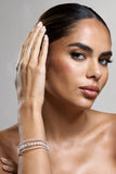 Jessa Silver Diamante Layered Bracelet