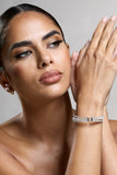 Jessa Silver Diamante Layered Bracelet