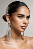 Kalista Silver Diamante Statement Drop Earrings