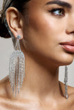 Kalista Silver Diamante Statement Drop Earrings