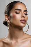 Bryony Gold Diamante Hoop Earrings