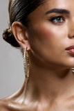 Bryony Gold Diamante Hoop Earrings