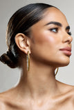 Effortless Gold Diamante Dangle Earrings