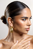 Meg Gold Ribbed Hoop Earrings