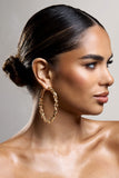 Cecilia Gold Twisted Hoop Earrings