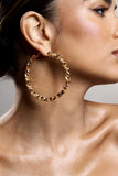 Cecilia Gold Twisted Hoop Earrings